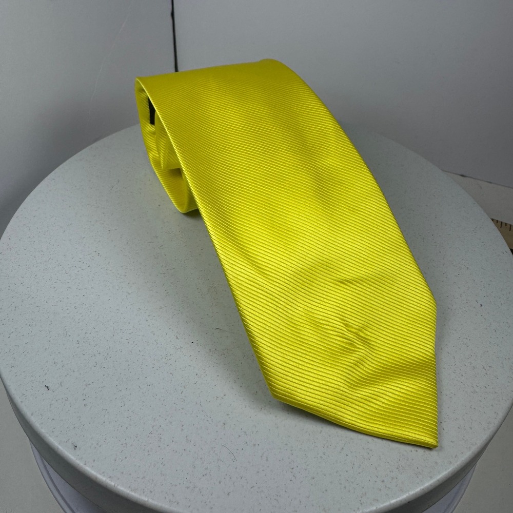 Stacy Adams Men's Yellow Satin Stripe Necktie Classic Dress Tie